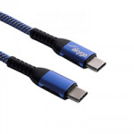 Akyga USB 2.0 USB-C  – USB-C (M/M) szövetes kábel, 100W (5A) 1m