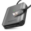 Axagon CRE-S3 SD/microSD/CF kártyaolvasó USB 3.2 Type-A csatlakozással