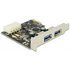 USB 3.0 vezérlő kártya PCI-Express x1 (2 port) - DeLock #3