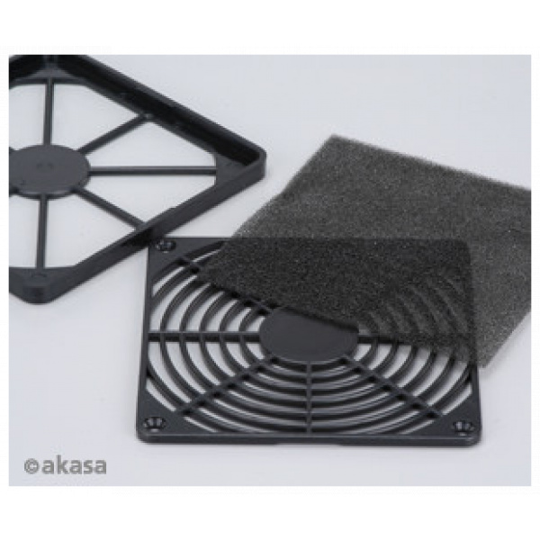 Szűrő előtét ventilátorhoz - Műanyag kereten mosható szűrő, 12cm-es (Akasa) #2