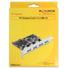 USB 3.0 vezérlő kártya PCI-Express x1 (4 port) - DeLock #3
