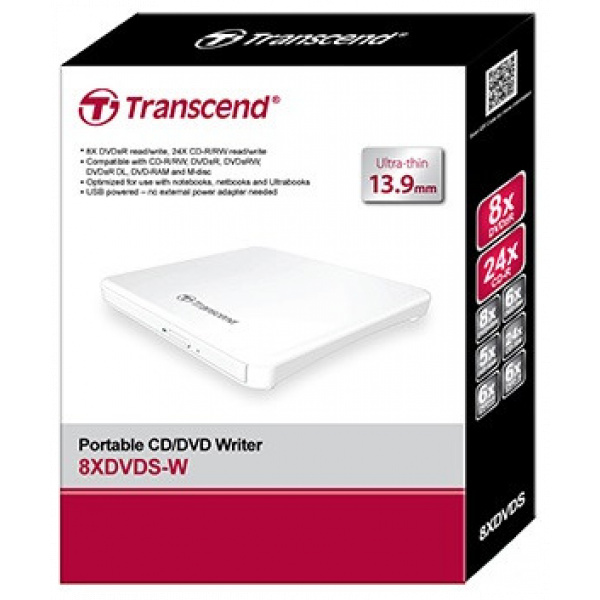 Transcend DVD író TS8XDVDS USB Slim fehér #3