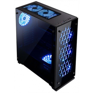 Rampage Majesty RGB ház üveg oldallappal (fekete) #2