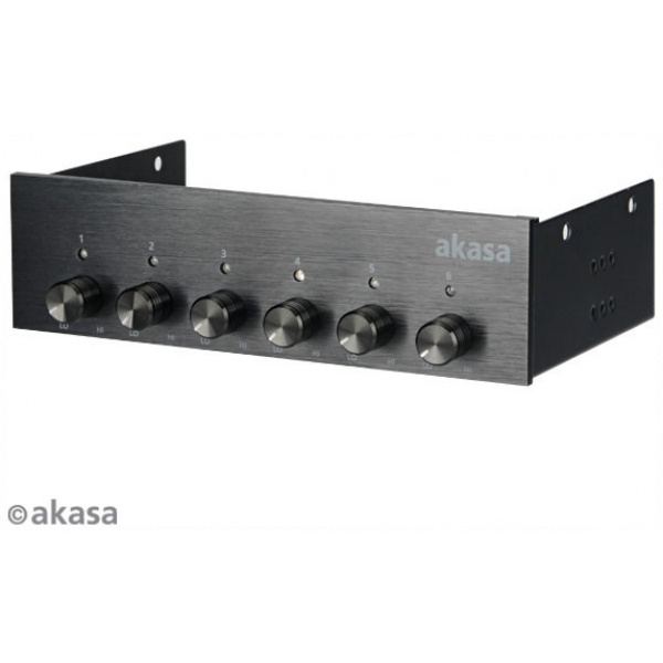 Akasa FC.SIX 6 csatornás hűtővezérlő 5,25" helyre #2