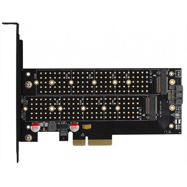Axagon PCI Express x16 Kártya hűtővel > 2 x belső NVME M.2 SSD-hez PCEM2-DC #3
