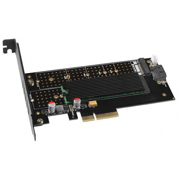 Axagon PCI Express x16 Kártya hűtővel > 2 x belső NVME M.2 SSD-hez PCEM2-DC #5