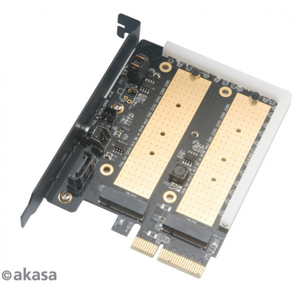 Akasa PCI Express x4 adapterkártya > 2 x belső M.2 SSD-hez, RGB LED-el #4