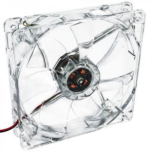12 cm hűtőventilátor Akyga AW-12A - piros LED-es (világít) #2