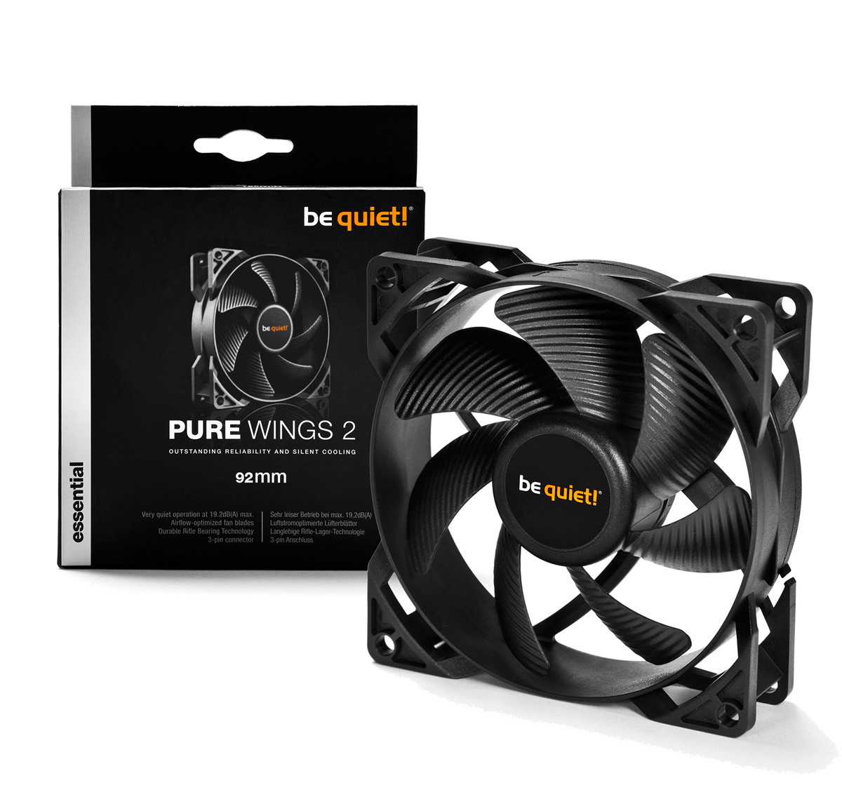 9,2 cm hűtőventilátor BeQuiet! Pure Wings 2 #2