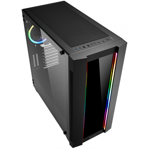 Sharkoon Elite Shark CA200G üvegablakos ház (fekete) - RGB vezérlővel #3