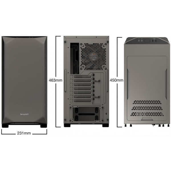 BeQuiet! Pure Base 500 ház Metallic Gray (szürke) #2