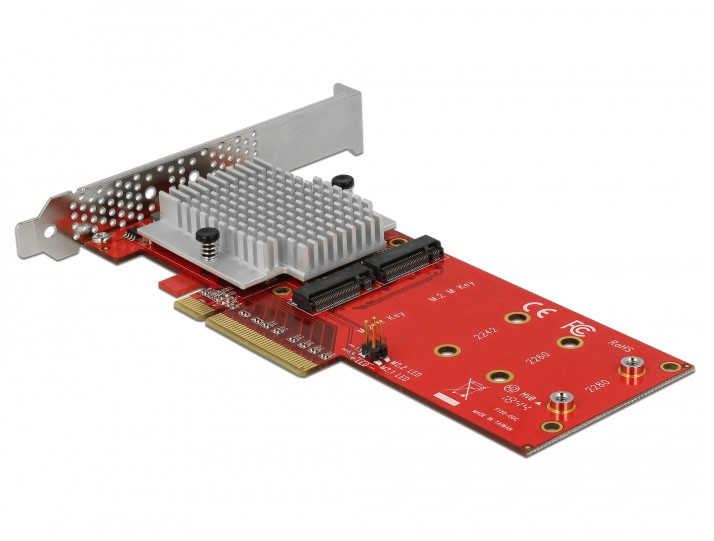 Delock PCI Express x8 Kártya > 2 x belső NVMe M.2 SSD-hez (alacsony profillal) #3