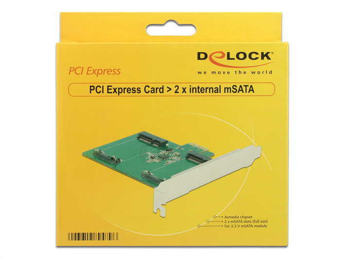 Delock PCI Express x1 Kártya > 2 x belső mSATA SSD-hez #3