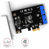 USB 3.2 vezérlő kártya PCI-Express x1 (2 belső port) - Axagon #3