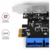 USB 3.2 vezérlő kártya PCI-Express x1 (2 belső port) - Axagon #4