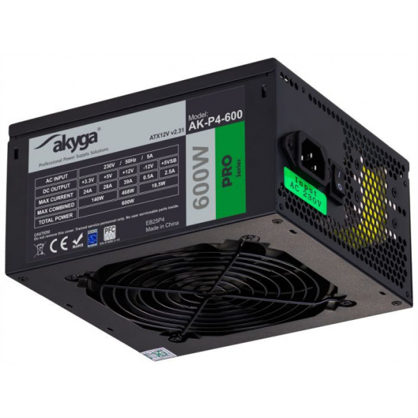 Akyga PRO (AK-P4-600) 600W félmoduláris tápegység (12cm hűtővel) #2