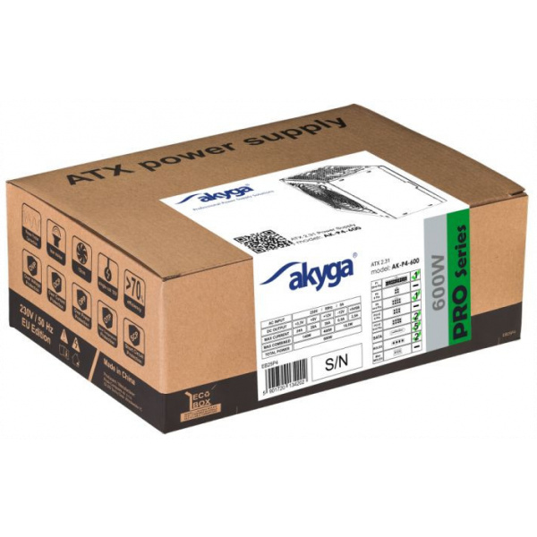 Akyga PRO (AK-P4-600) 600W félmoduláris tápegység (12cm hűtővel) #5