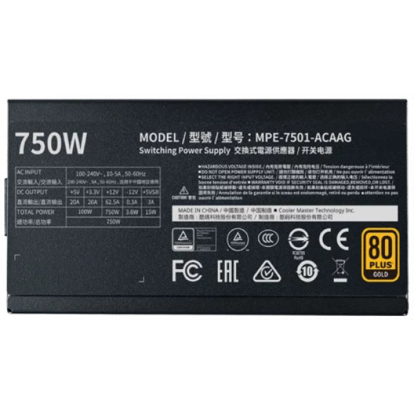 CoolerMaster MWE Gold V2 750 750W tápegység (moduláris) #3