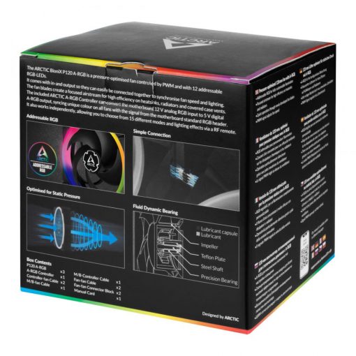 12 cm hűtőventilátor Arctic BioniX P120 A-RGB (3db ventilátor, vezérlővel) #3