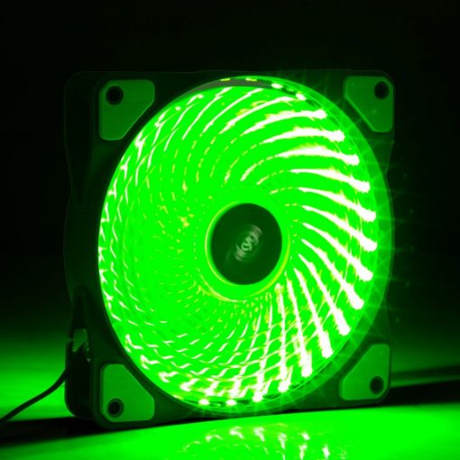 12 cm hűtőventilátor Akyga AW-12E - zöld LED-es (világít) #3