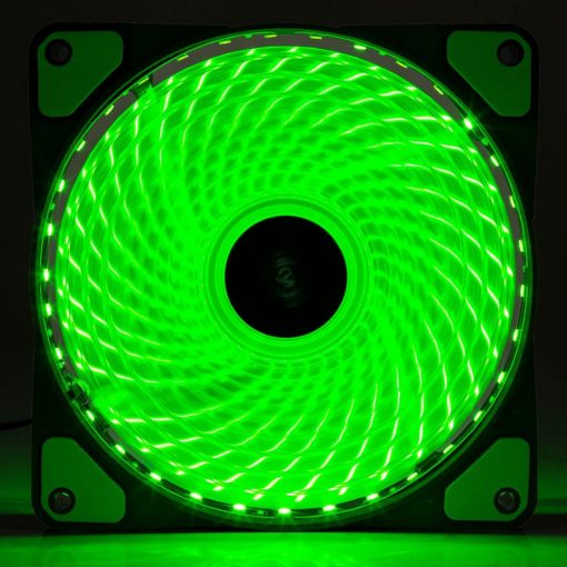 12 cm hűtőventilátor Akyga AW-12E - zöld LED-es (világít) #4