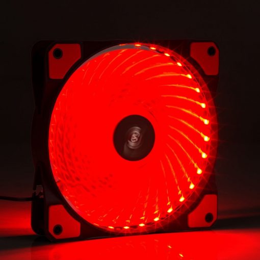 12 cm hűtőventilátor Akyga AW-12E - piros LED-es (világít) #3