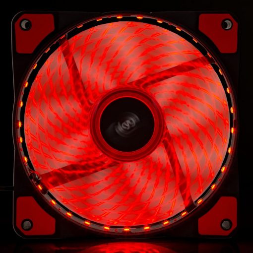 12 cm hűtőventilátor Akyga AW-12E - piros LED-es (világít) #4