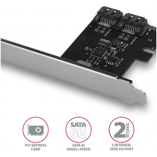 SATA3 vezérlő PCI-Express, 2 belső port (Axagon PCES-SA2N) #2