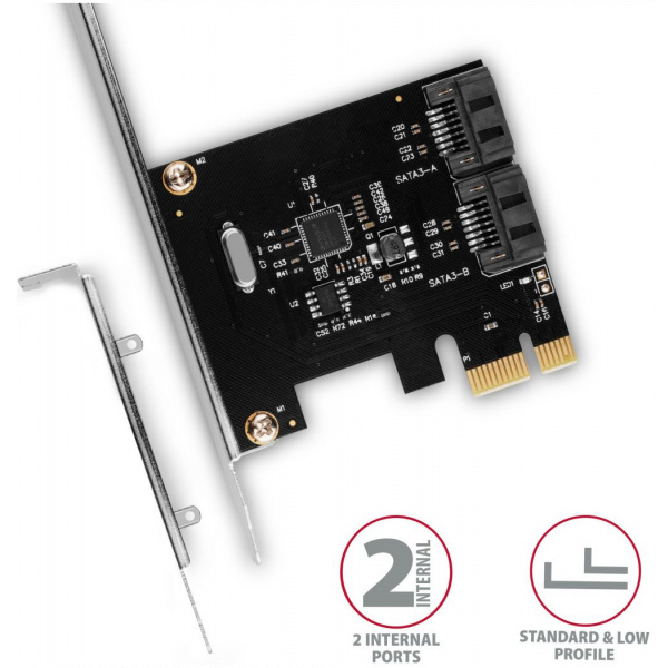 SATA3 vezérlő PCI-Express, 2 belső port (Axagon PCES-SA2N) #3