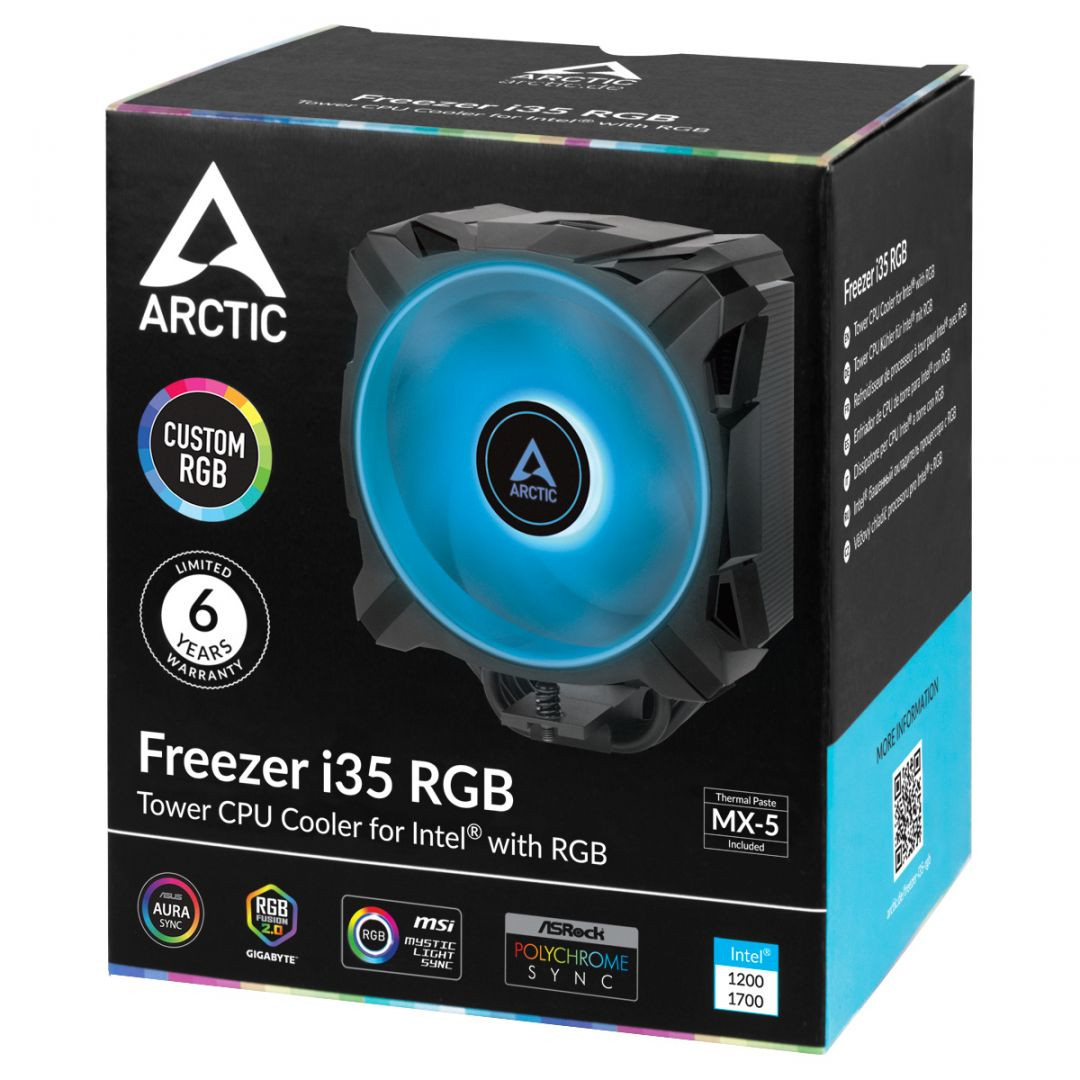 Arctic Freezer i35 RGB CPU hűtő (Intel 115x, 1200, 1700) #8