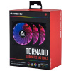 12 cm ventilátor szett (3db)+vezérlő Chieftec Tornado RGB LED-es #7