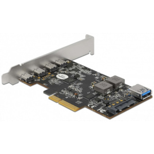 Delock USB 3.2 Gen 2 vezérlő kártya PCIe x4 (4x USC-C + 1x USB-A belső port) #2