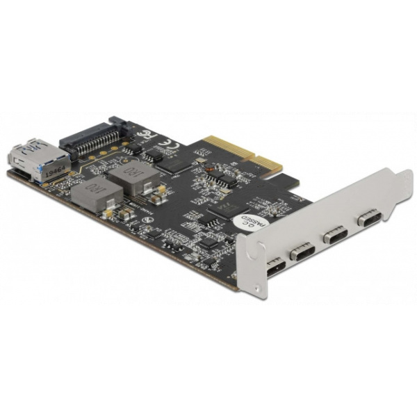 Delock USB 3.2 Gen 2 vezérlő kártya PCIe x4 (4x USC-C + 1x USB-A belső port) #3