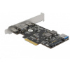 Delock USB 3.2 Gen 2 vezérlő kártya PCIe x4 (3x USB-C + 1x USB-A port) #2