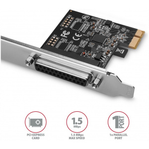 Axagon PCEA-P1N parallel vezérlő PCI-Express x1 (LP), 1 port #2