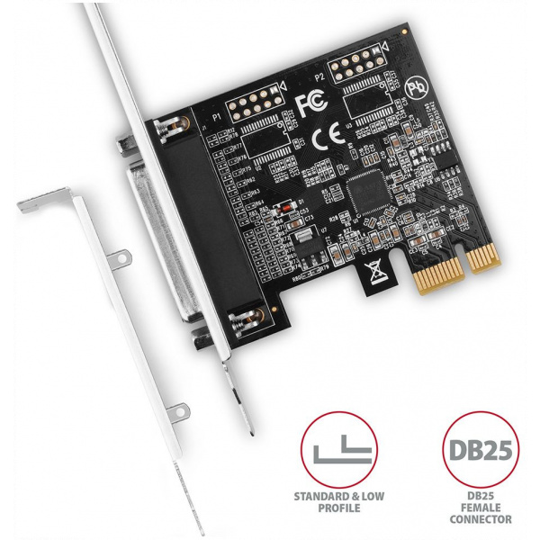 Axagon PCEA-P1N parallel vezérlő PCI-Express x1 (LP), 1 port #3