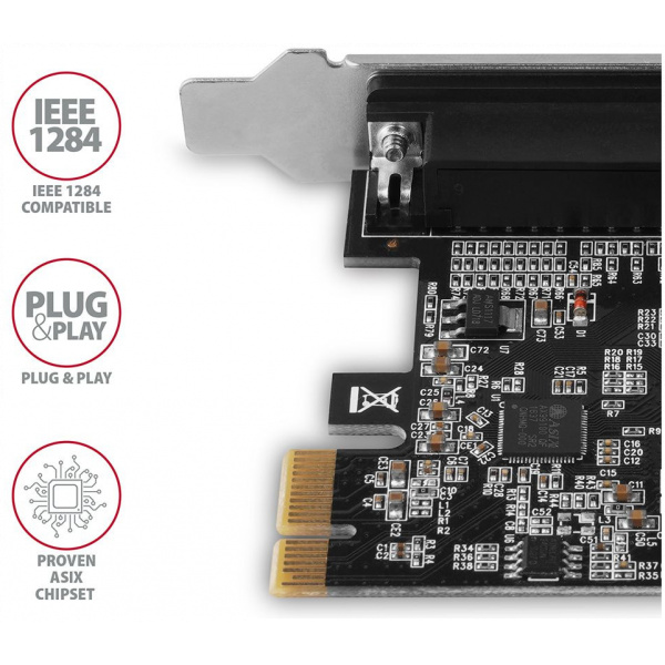 Axagon PCEA-P1N parallel vezérlő PCI-Express x1 (LP), 1 port #4