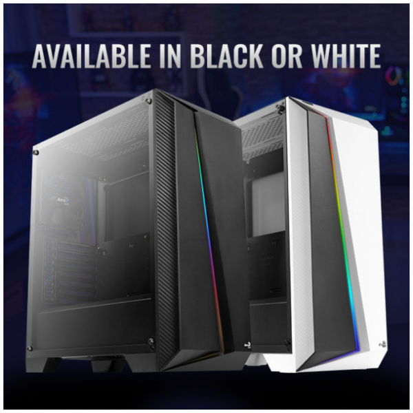 AeroCool Cylon Pro TG RGB ház edzett üveg oldallappal (fehér) #2