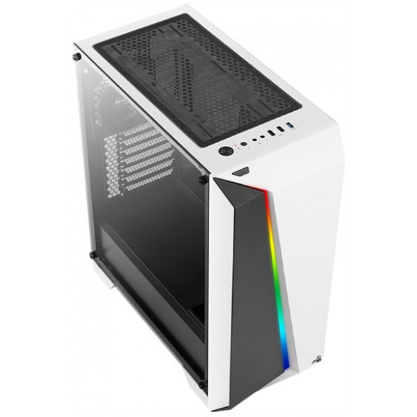 AeroCool Cylon Pro TG RGB ház edzett üveg oldallappal (fehér) #3