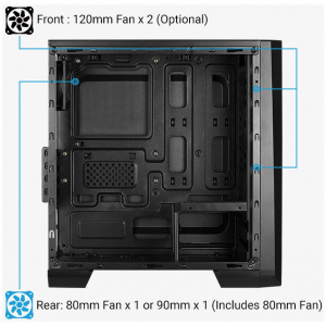 AeroCool Cylon Mini RGB ház plexi oldallappal (fekete) #2