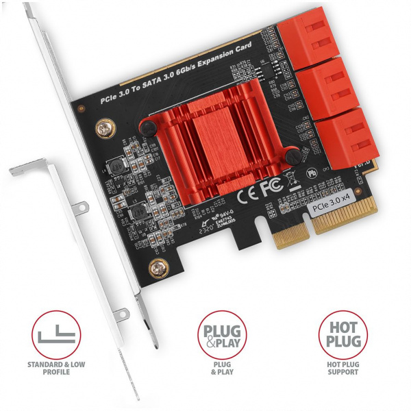 SATA3 Raid vezérlő PCI-Express (6 belső port (Axagon) #2