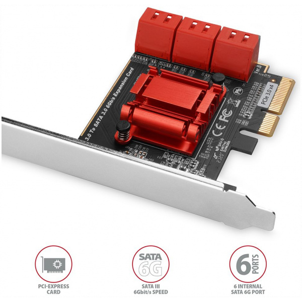 SATA3 Raid vezérlő PCI-Express (6 belső port (Axagon) #3
