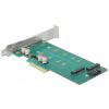 Delock PCI Express x4 Kártya > 1x M.2 aljzat (B nyílás) + 1x NVMe M.2 aljzat #3