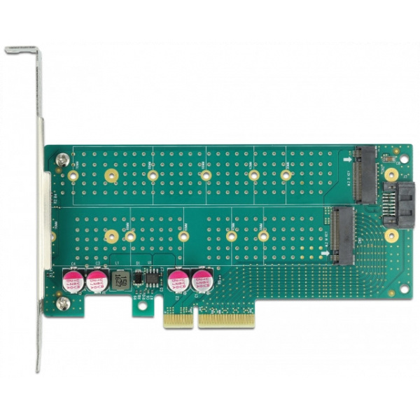 Delock PCI Express x4 Kártya > 1x M.2 aljzat (B nyílás) + 1x NVMe M.2 aljzat #4