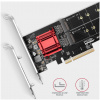 Axagon PCI Express x16 Kártya hűtőbordával > 2 x belső NVME M.2 SSD-hez PCEM2-ND #4