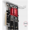 Axagon PCI Express x16 Kártya hűtőbordával > 2 x belső NVME M.2 SSD-hez PCEM2-ND #5