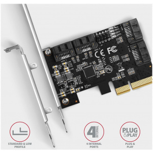 SATA3 vezérlő PCI-Express, 4 belső port (Axagon PCES-SA4X4) #2