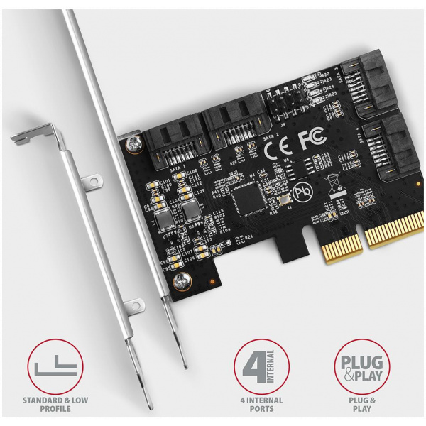 SATA3 vezérlő PCI-Express, 4 belső port (Axagon PCES-SA4X4) #2