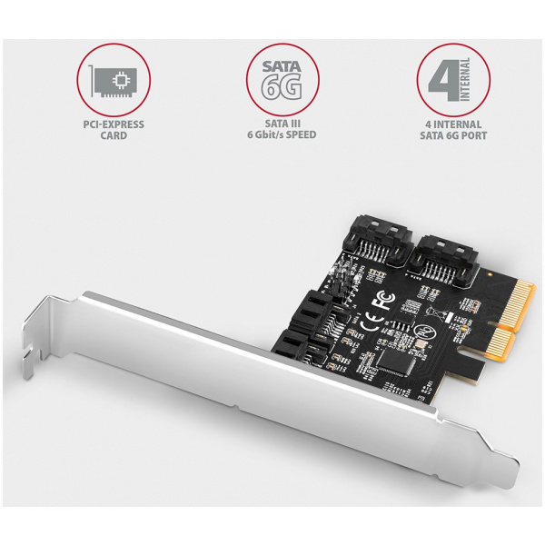 SATA3 vezérlő PCI-Express, 4 belső port (Axagon PCES-SA4X4) #3