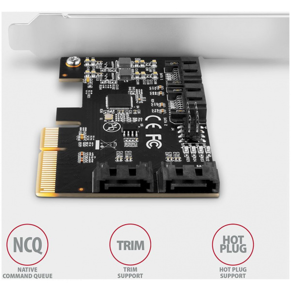 SATA3 vezérlő PCI-Express, 4 belső port (Axagon PCES-SA4X4) #4